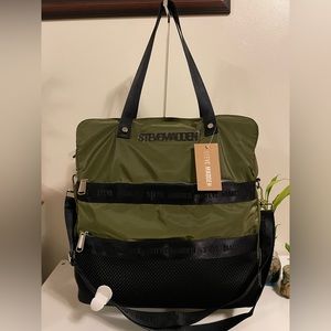 Steve Madden Olive and Black Tote